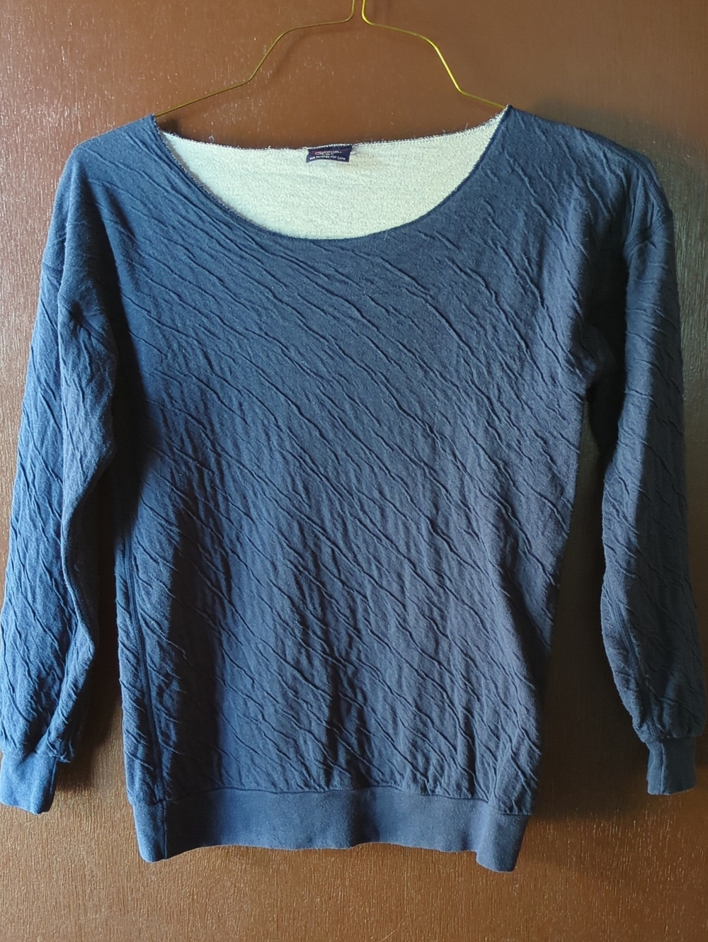 Gant Navy Blue Scoop Neck Lightweight Sweater Size M